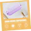 Purple Double-Sided Nail Brushes, 3-Pack, Plastic view 2
