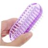 Purple Double-Sided Nail Brushes, 3-Pack, Plastic view 3