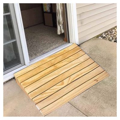 Wooden Wheelchair Ramp for Pets, Seniors and People with Disabilities, Non-Slip Transition Ramp, 5.1 cm, 7.6 cm, 10.2 cm, 12.7 cm or 15.2 cm, 290 kg Capacity
