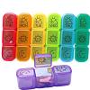 Mini Pill Organizer with 3 Compartments, Blue view 2