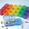 Mini Pill Organizer with 3 Compartments, Blue view 3