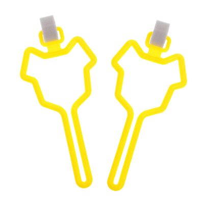Dog Waste Bag Clips, 2-Pack, ABS, Yellow, for Dogs and Cats