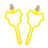 Dog Waste Bag Clips, 2-Pack, ABS, Yellow, for Dogs and Cats view 1