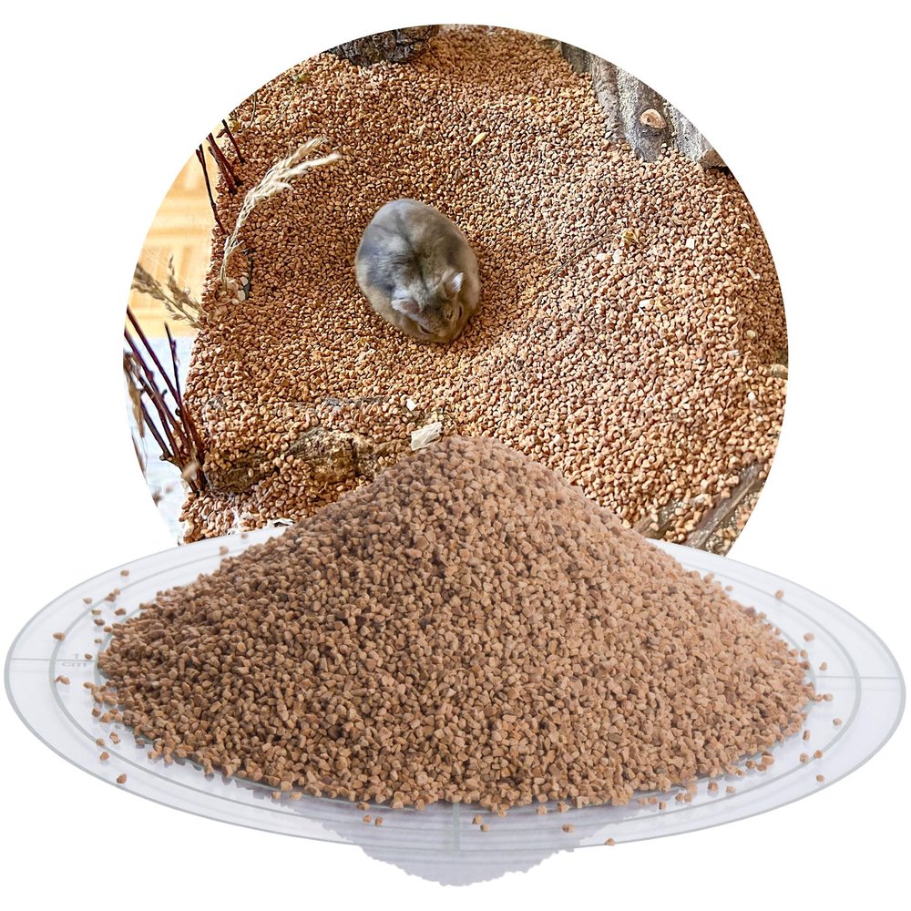 Schicker Mineral Hamsterglück Walnut Shell Bedding 3.5 kg, Dust-Free