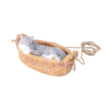 Resin Cat Hanging Ornament, Cartoon Animal Shape, Khaki