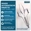 REMOS Automatic Eyebrow Tweezers, Adjustable, Ergonomic Grip, Stainless Steel, 11 cm view 2