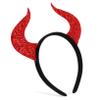 Halloween Glitter Devil Horn Headband for Women view 1