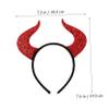 Halloween Glitter Devil Horn Headband for Women view 2