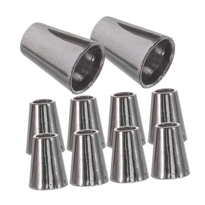 NUOBESTY 50-Piece Black Zinc Alloy Cord Stoppers for Hoodie and Clothing Drawstrings, Durable and Easy to Install