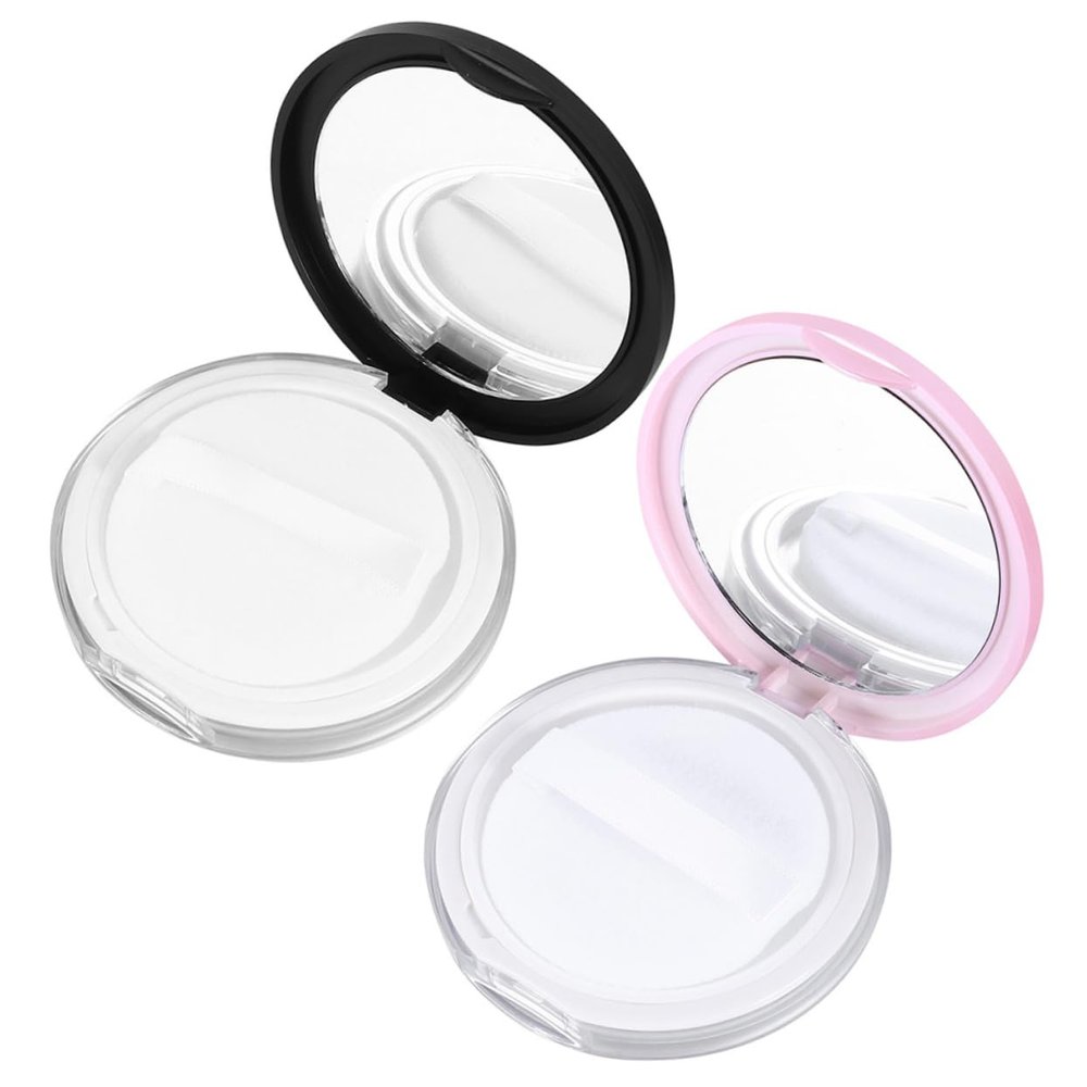 CALLARON 2-Pc. Loose Powder Containers with Powder Puffs, Portable