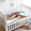 Odot Baby Crib Fitted Sheet, 3D Cat and Kitten Pattern, Soft Microfiber, Stroller, Moses Basket and Bedside Crib Mattress Cover (Flower, 60 x 120 cm) view 2