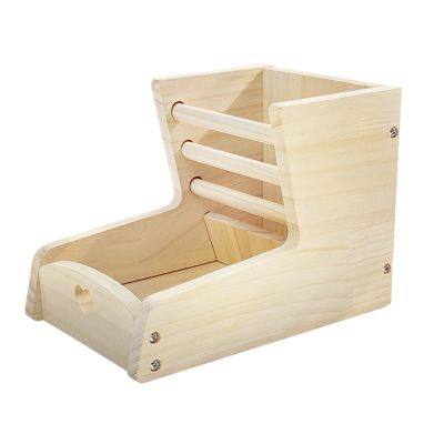 2-in-1 Wooden Hay Feeder for Small Pets, 5.71 x 8.66 x 6.1 in