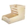 2-in-1 Wooden Hay Feeder for Small Pets, 5.71 x 8.66 x 6.1 in view 1