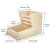 2-in-1 Wooden Hay Feeder for Small Pets, 5.71 x 8.66 x 6.1 in view 2