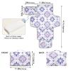 Reusable Waterproof Portable Changing Pad with Tissue Pocket, Geometric Design view 3