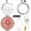 Stainless Steel Chastity Cage with Dilator, 50 mm view 2