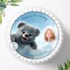 Personalized Jungle Animals Safari Cake Topper with Photo or Name, Fondant, 8 in - 2522z view 1