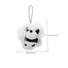 Children’s Panda-Shaped Shower Sponge, Black Plush and Polyester view 2