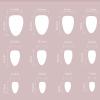 Short Almond Press-On Nails with 3D Metallic Lines, 24-Piece Set view 3