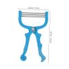 Manual Facial Hair Remover, ABS and Stainless Steel, Blue view 2