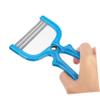 Manual Facial Hair Remover, ABS and Stainless Steel, Blue view 3