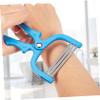 Manual Facial Hair Remover, ABS and Stainless Steel, Blue view 4