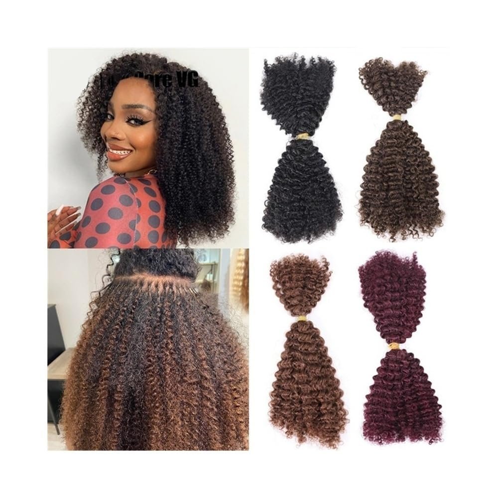 YANG11FAN Braiding Hair Extensions, Afro Kinky Curls, 18 Inches, 50 g, 99J