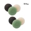 Mikinona 6-Piece Natural Facial Cleansing Sponges, Round, Black/Green/White view 2