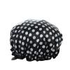 ZWCSHUU Women's Reusable Shower Cap, Double Waterproof Layers, Big Black Spot view 1