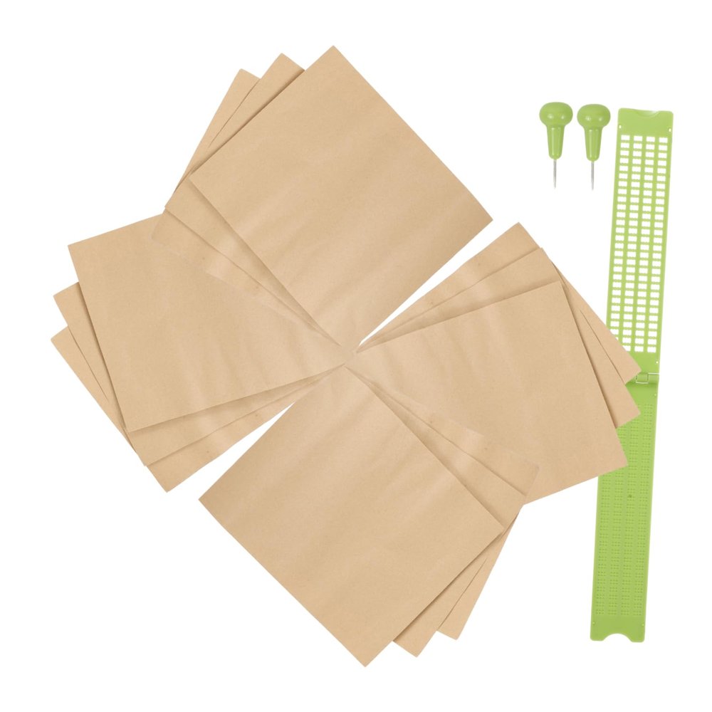 Braille Writing Slate and Stylus Set for the Blind, 1 Plastic Set