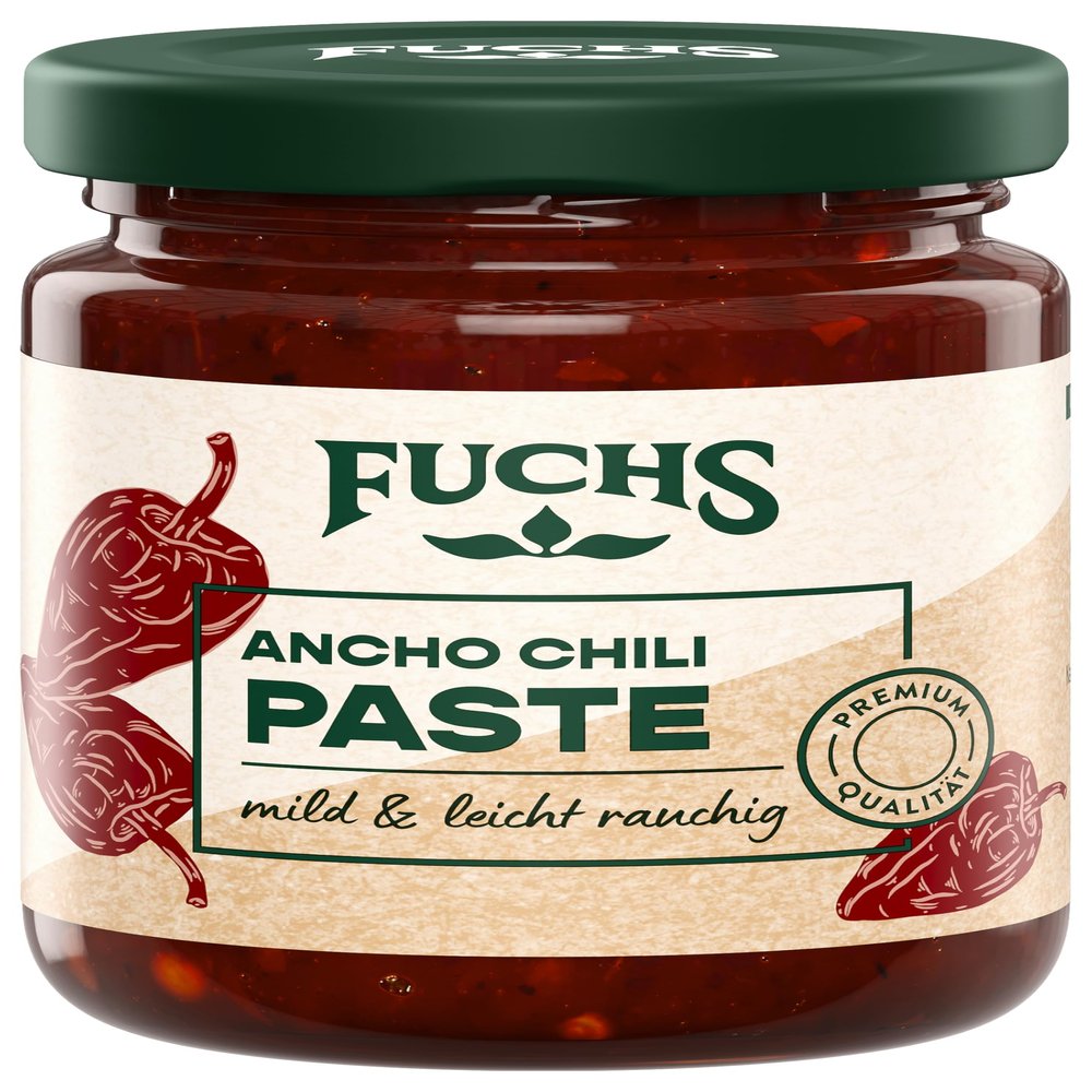 Fuchs Spices Ancho Chili Paste, Mild and Slightly Smoky, 100 g