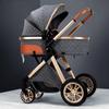 2-in-1 Baby Stroller, Lightweight Newborn Stroller with Reversible Seat, Aluminum Frame, Dark Gray view 1