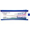 Royal Denta Travel Kit Duo Sensitive Travel Toothbrush & Toothpaste Set with 20 g Hydroxylapa Toothpaste, 2 Silver Extra-Soft Toothbrushes, Brush Caps and Water-Resistant Case view 1