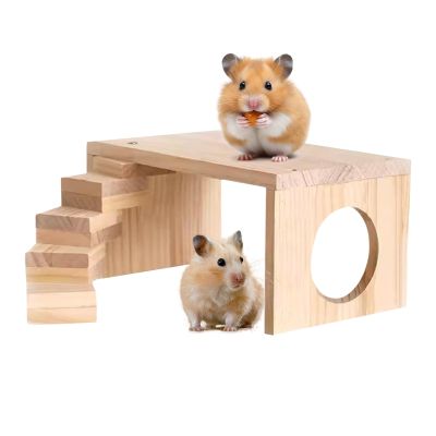 Hamster Wooden Platforms, Chew-Resistant Climbing and Activity Board