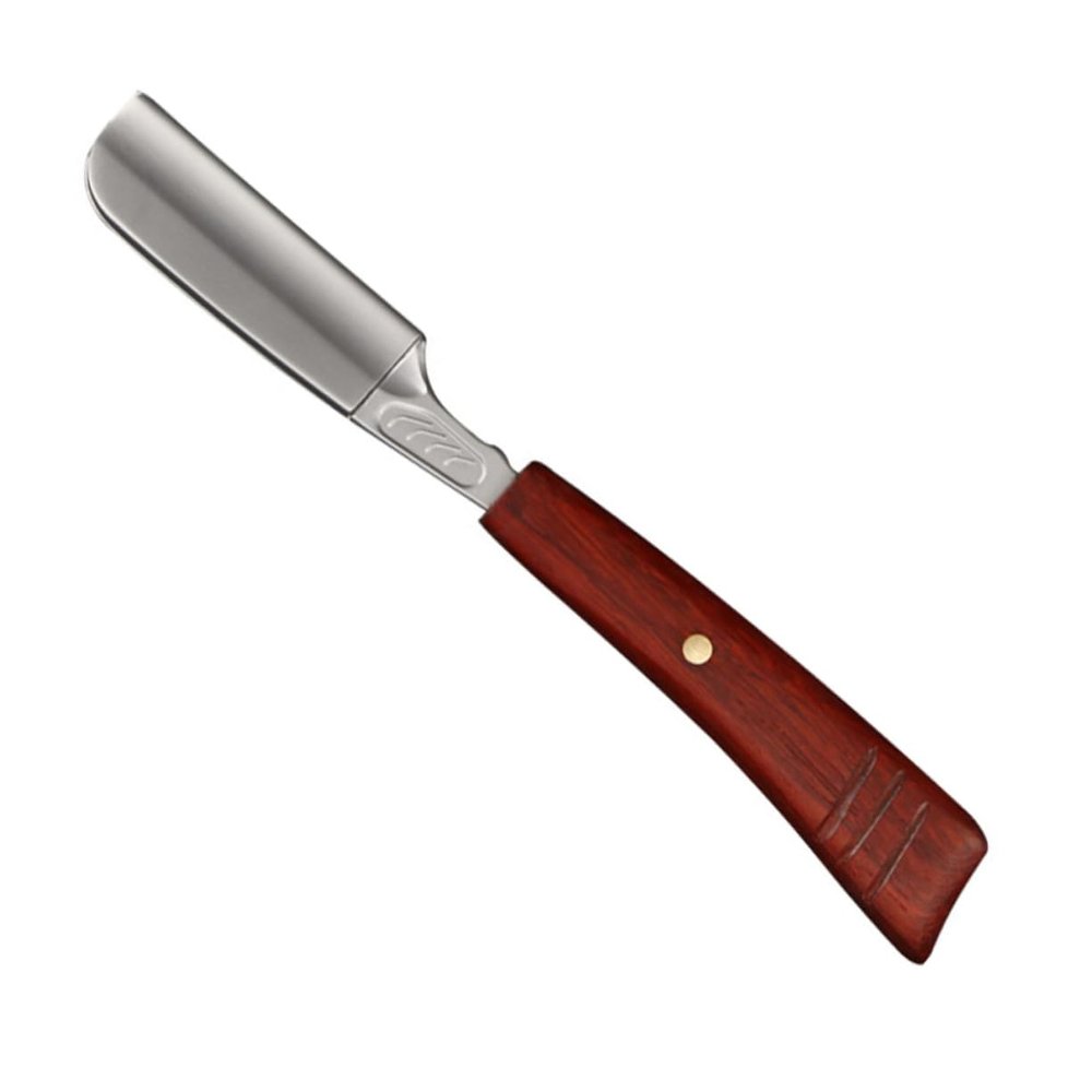 Vintage Men's Beard Razor with Wooden Handle
