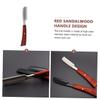 Vintage Men's Beard Razor with Wooden Handle view 3