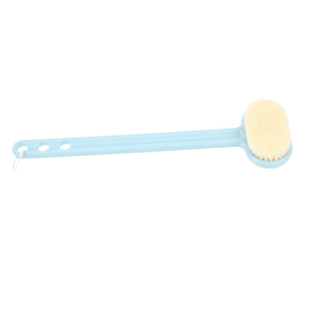 Long-Handle Body Bath Brush, PP and Nylon, Blue
