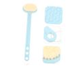 Long-Handle Body Bath Brush, PP and Nylon, Blue view 4