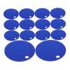 Housoutil 25-Pack 35 mm Round Blue Aluminum Pet Tags with Hole view 1