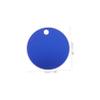 Housoutil 25-Pack 35 mm Round Blue Aluminum Pet Tags with Hole view 2