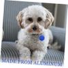 Housoutil 25-Pack 35 mm Round Blue Aluminum Pet Tags with Hole view 3
