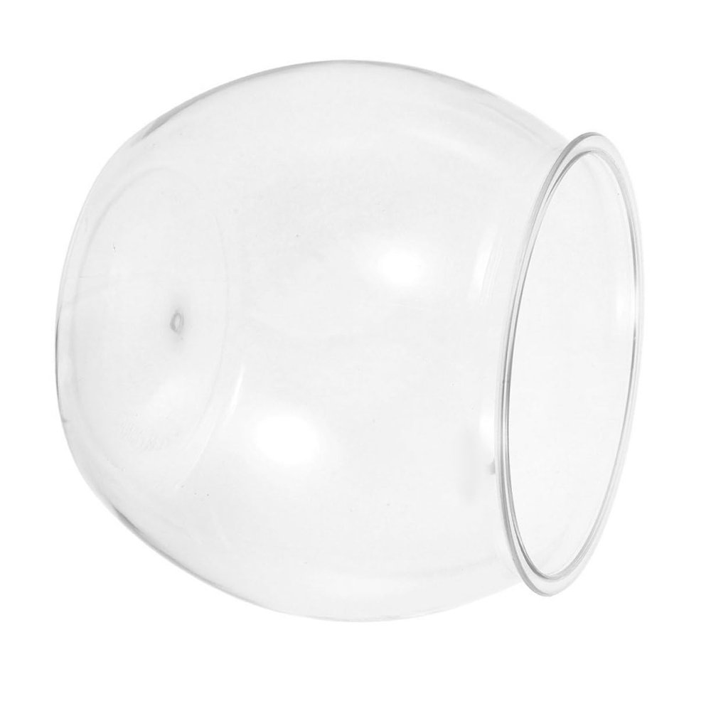 BESPORTBLE Unbreakable Plastic Aquarium for Small Fish, Transparent Round Fish Bowl for Turtles, Ideal for a Desk or Table