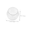 BESPORTBLE Unbreakable Plastic Aquarium for Small Fish, Transparent Round Fish Bowl for Turtles, Ideal for a Desk or Table view 2