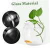 BESPORTBLE Unbreakable Plastic Aquarium for Small Fish, Transparent Round Fish Bowl for Turtles, Ideal for a Desk or Table view 3