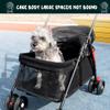 Folding Pet Stroller for Puppies and Cats with Cup Holder and Adjustable Canopy view 3