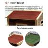 Weather-Resistant Wooden Dog House with Covered Veranda view 2