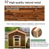Weather-Resistant Wooden Dog House with Covered Veranda view 3