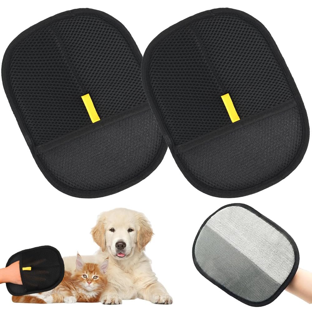 Pipihome Pet Hair Remover Gloves, 2 Pack