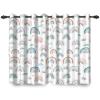 ggaimwf 132 x 214 cm Cartoon Rainbow Blackout Curtains for Kids' Room, Boho Colorful Sky and Clouds, Thermal Window Curtains, 2 Panels view 2