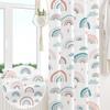 ggaimwf 132 x 214 cm Cartoon Rainbow Blackout Curtains for Kids' Room, Boho Colorful Sky and Clouds, Thermal Window Curtains, 2 Panels view 4